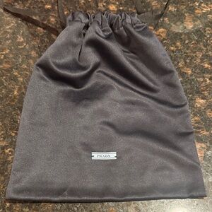 Prada Black Satin Drawstring Bag